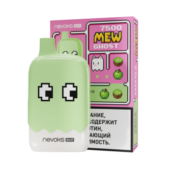 BRUSKO MEW GHOST 7500 Зеленое Яблоко, Киви