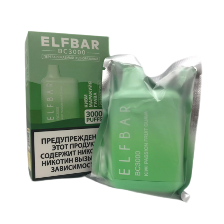 Заказать Электронные сигареты ELFBAR 3000 Киви маракуйя гуава – оптовая цена для каждого клиента