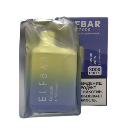 Заказать Электронные сигареты ELFBAR 3000 Лимон мята – оптовая цена для каждого клиента