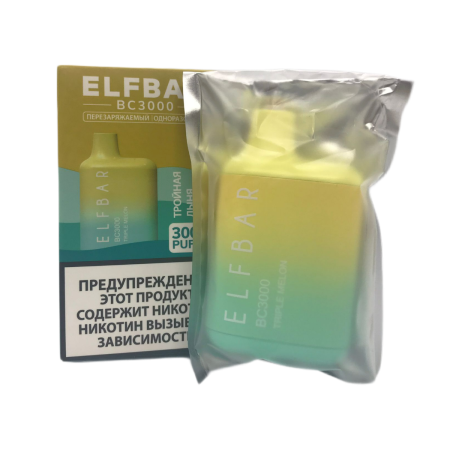 Заказать Электронные сигареты ELFBAR 3000 Тройная дыня – оптовая цена для каждого клиента