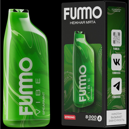 Заказать Электронные сигареты FUMMO VIBE Нежная Мята (8000 затяжек) – оптовая цена для каждого клиента