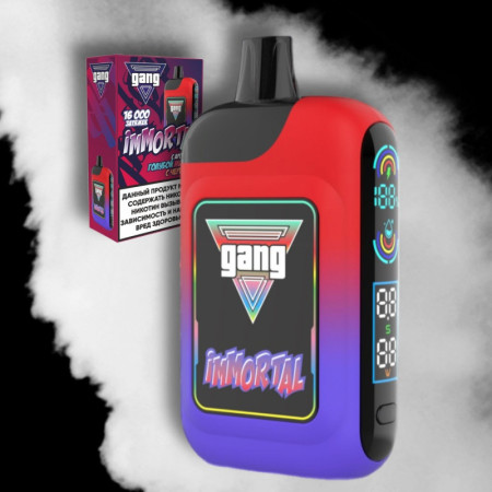 Заказать Электронные сигареты GANG IMMORTAL 16000 Голубая Малина с Черешней – оптовая цена для каждого клиента