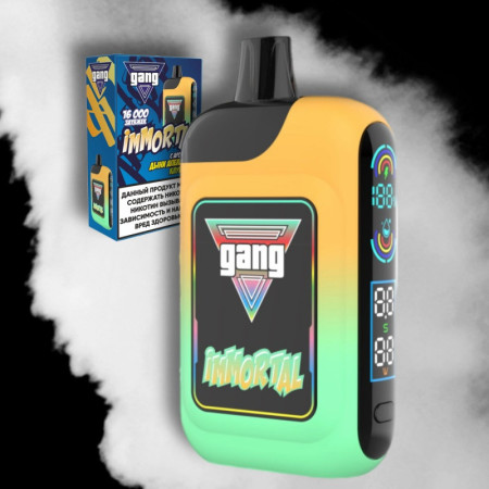 Заказать Электронные сигареты GANG IMMORTAL 16000 Дыня-Апельсин-Клубника – оптовая цена для каждого клиента