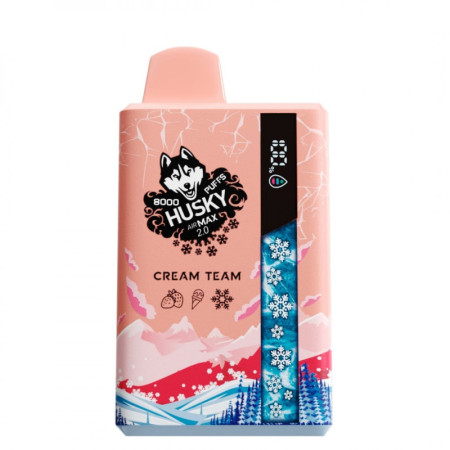 Заказать Электронные сигареты HUSKY Air Max 2.0 8000 Cream Team (Клубничное Мороженое) – оптовая цена для каждого клиента