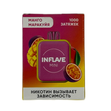 Заказать Электронные сигареты INFLAVE MINI 1000 Манго маракуйя – оптовая цена для каждого клиента