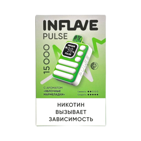 Заказать Электронные сигареты INFLAVE PULSE 15000 Яблочные мармеладки – оптовая цена для каждого клиента