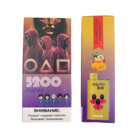 Заказать Электронные сигареты R AND M Squid Box 5200 Гавайские фрукты – оптовая цена для каждого клиента